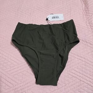 Universal Standard Olive Green High Rise Hi-cut Bikini Briefs